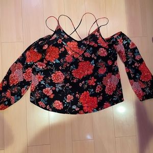Forever 21 F21 strappy crop top